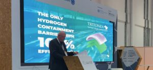 Triton Hydrogen's CEO, Henning Syversen, presenting at the World Future Energy Summit.