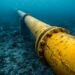 Underwater gas pipeline.